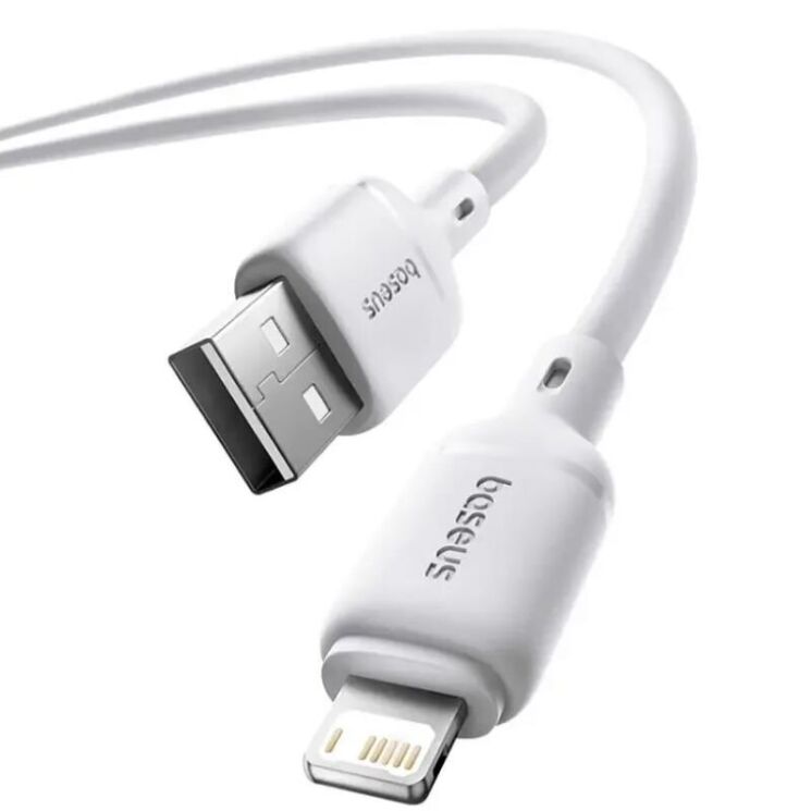 Кабель Baseus Silky Series USB to Lightning (2.4A, 1m) P1037770 - White (982823W) Кабель Baseus Silky Series USB to Lightning (2.4A, 1m) P1037770 - White: фото 2 из 17