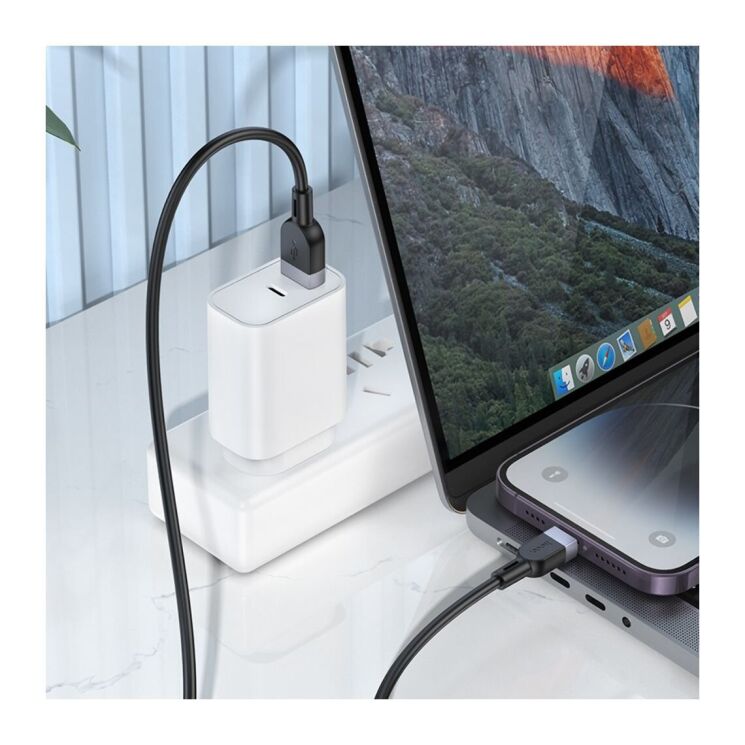 Кабель Hoco X109 USB to Lightning (2.4A, 1m) - Black: фото 8 из 8