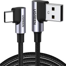 Кабель UGREEN US176 USB to Type-C (3A, 2m) - Black: фото 1 з 8