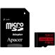 Карта памяти Apacer microSDXC UHS-I 128GB R100 V10 A1 + адаптер (AP128GMCSX10UB-R) - Black (945167). Фото 1 из 2