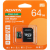 Картка пам&rsquo;яті microSDXC ADATA SPEED PLUS 64GB 10 class UHS-1 U3 R180 + адаптер (UD64GUI3V30A2SP-RA1) - Black: фото 1 з 2
