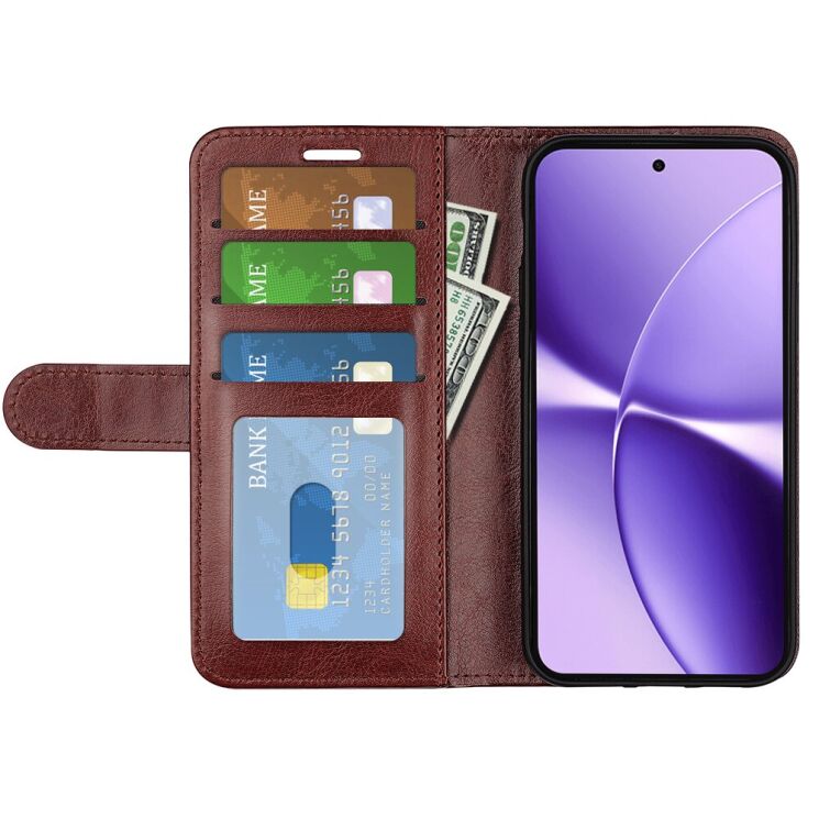 Классический чехол-книжка Deexe Wallet Style для Xiaomi Poco X8 Pro Max - Brown: фото 2 из 6