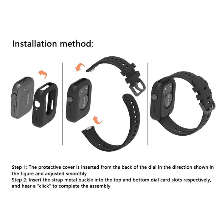 Комплект (чохол і ремінець) Deexe Silicone Set для Huawei Watch Fit 3 - Green: фото 7 з 9