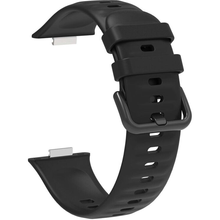 Комплект (чохол і ремінець) Deexe Silicone Set для Huawei Watch Fit 3 - Black: фото 3 з 9