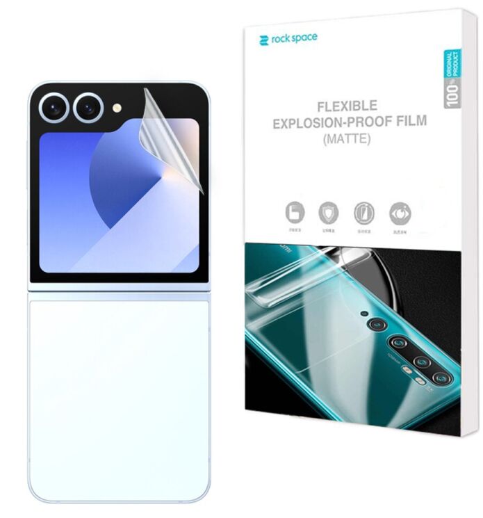 Комплект защитных пленок на внешний экран (2шт) RockSpace Explosion-Proof Matte для Samsung Galaxy Flip 6: фото 1 из 1