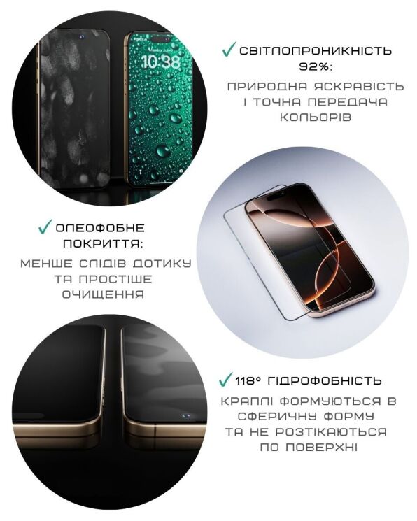 Комплект захисних стекол Anank 2.5D HD 5X Reinforced для iPhone 17 - Black: фото 7 з 11