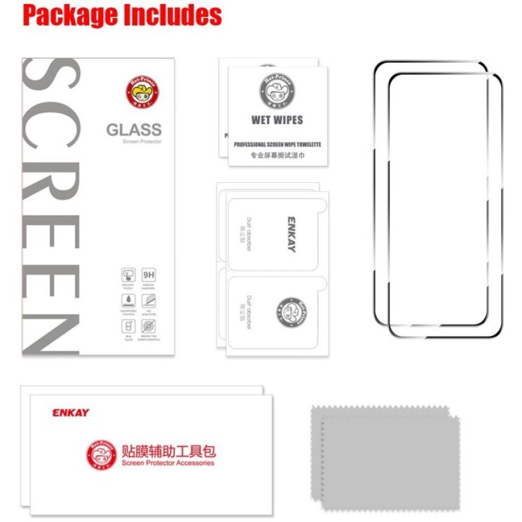 Комплект захисних стекол HAT PRINCE Full Glue Motorola Moto G56 - Transparent: фото 8 з 8