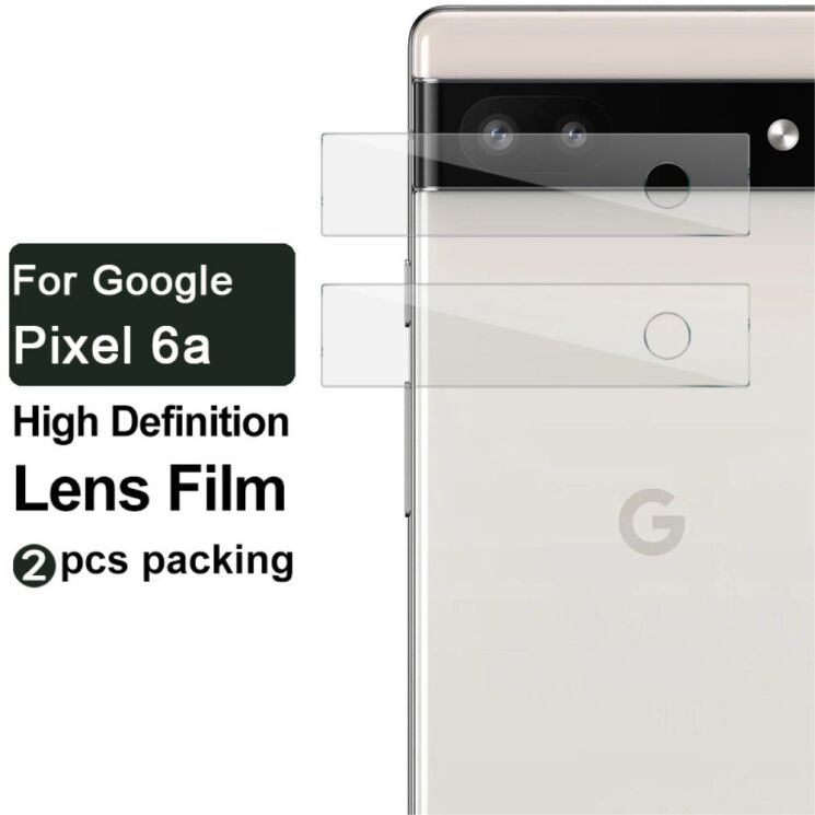 Комплект захисного скла на камеру IMAK Camera Lens Protector для Google Pixel 6a: фото 3 з 10