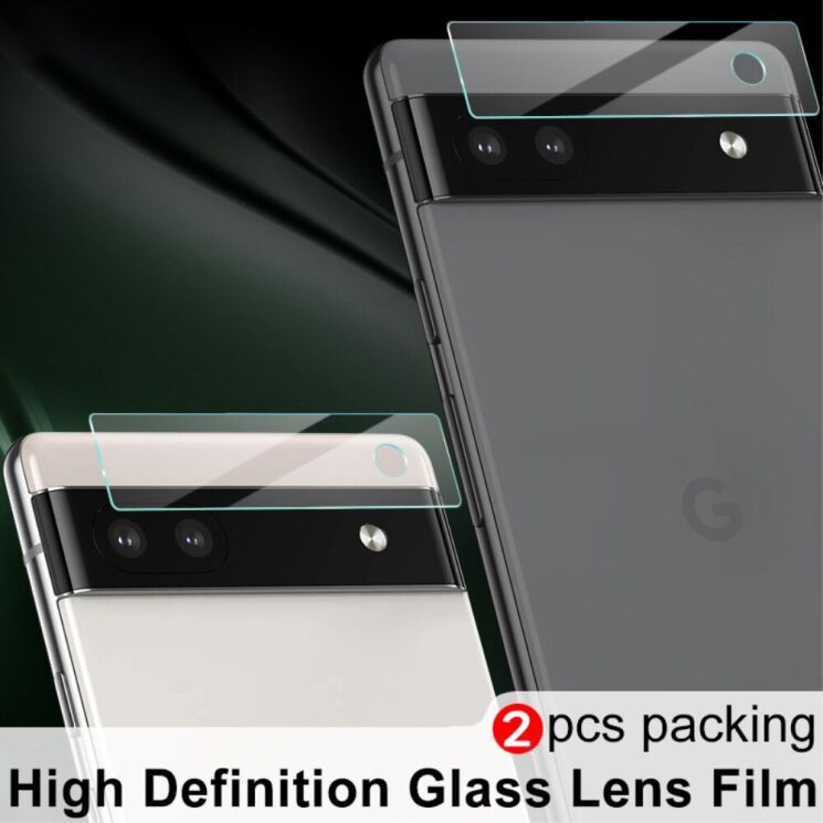 Комплект захисного скла на камеру IMAK Camera Lens Protector для Google Pixel 6a: фото 4 з 10