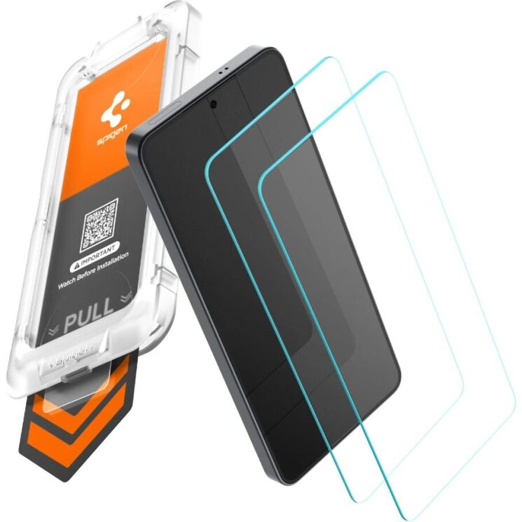 Комплект защитных стекол Spigen GLAS.tR EZ Fit Pro (FP) для Samsung Galaxy S26 Plus (S947) AGL11084: фото 2 из 13