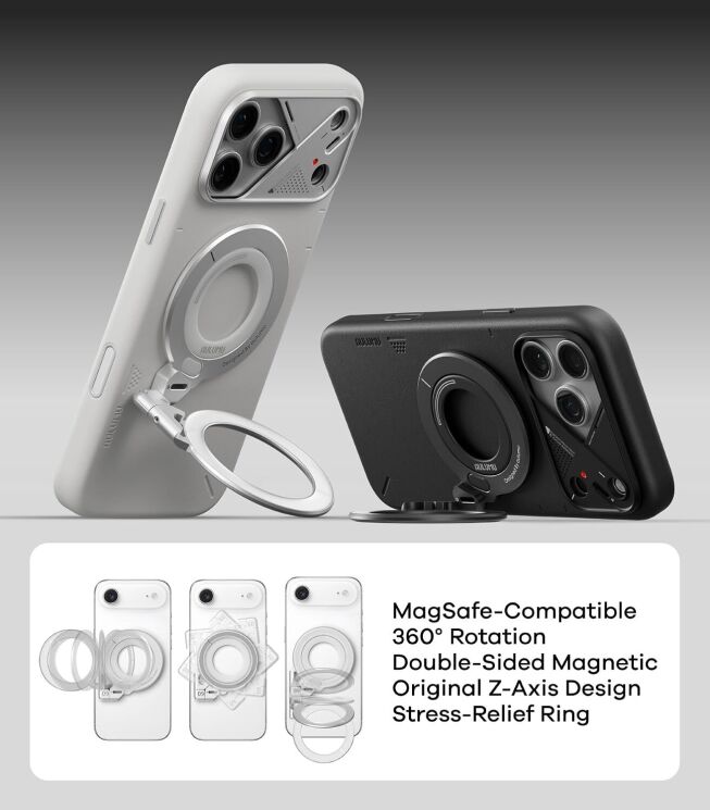 Магнитное кольцо-держатель AULUMU G09 Infinite 360 Magnetic Stand - Black (982624B) Магнитное кольцо-держатель AULUMU G09 Infinite 360 Magnetic Stand - Black: фото 7 из 17