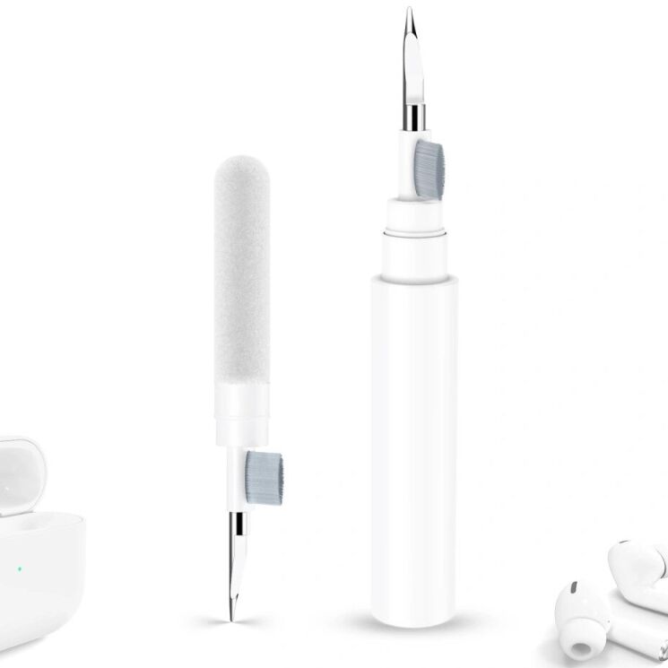 Набор для чистки наушников Tech-Protect CS02 Cleaner Set 3 в 1 - White: фото 2 из 5