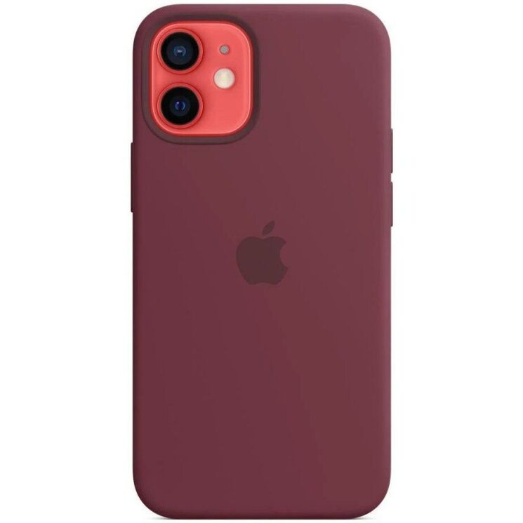 Оригинальный чехол MagSafe Silicone Case для Apple iPhone 12 Mini (MHKQ3) - Plum: фото 4 из 7