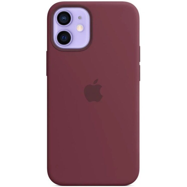 Оригинальный чехол MagSafe Silicone Case для Apple iPhone 12 Mini (MHKQ3) - Plum: фото 3 из 7