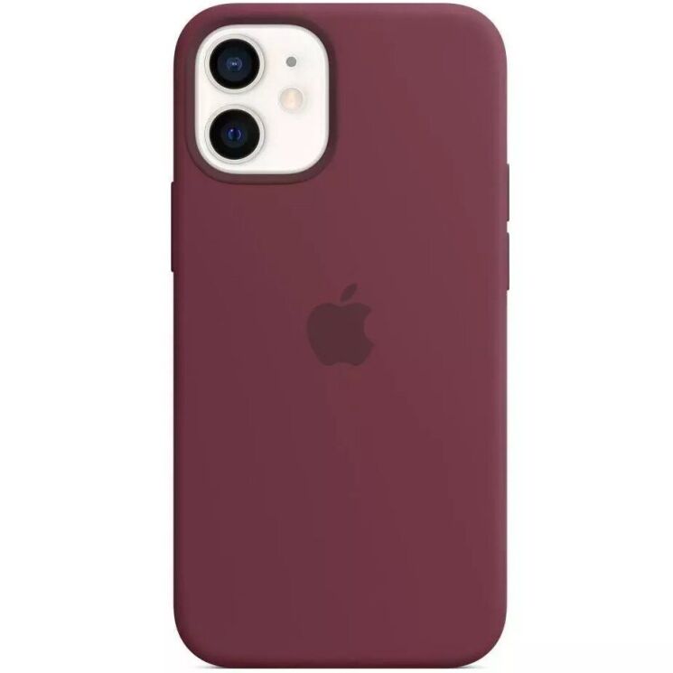 Оригинальный чехол MagSafe Silicone Case для Apple iPhone 12 Mini (MHKQ3) - Plum: фото 5 из 7