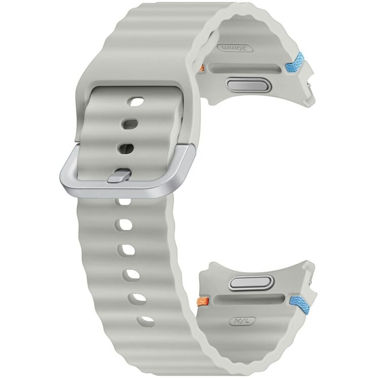 Оригинальный ремешок Sport Band (M/L) для Samsung Galaxy Watch 4 / 4 Classic / 5 / 5 Pro / 6 / 6 Classic / 7 / FE (ET-SNL31LSEGEU) - SILVER: фото 1 из 3