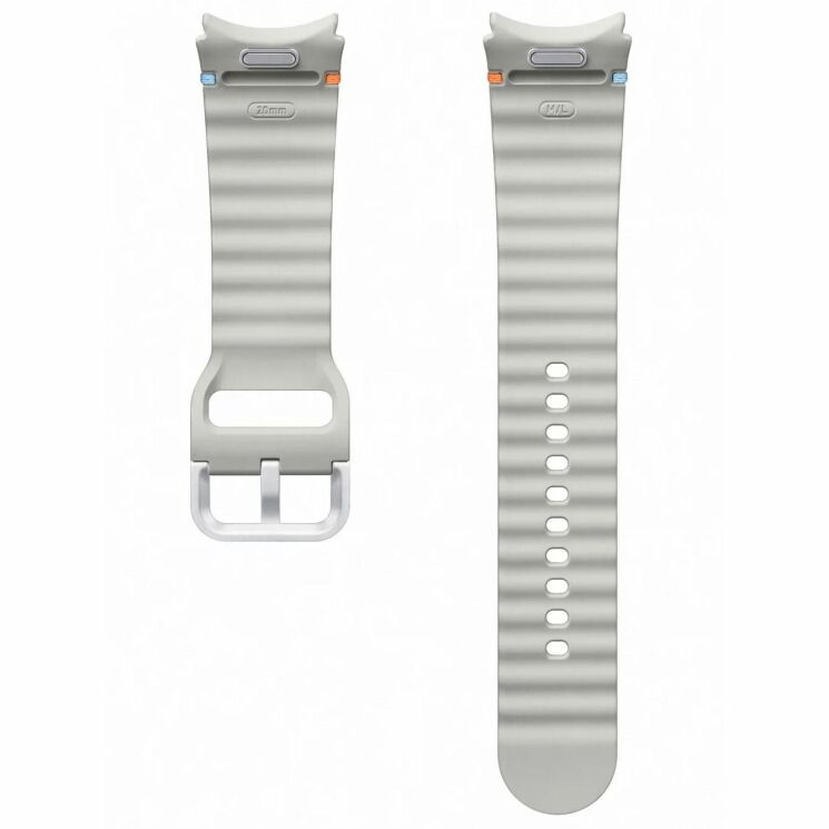 Оригинальный ремешок Sport Band (M/L) для Samsung Galaxy Watch 4 / 4 Classic / 5 / 5 Pro / 6 / 6 Classic / 7 / FE (ET-SNL31LSEGEU) - SILVER: фото 3 из 3