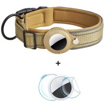 Ошейник Deexe Track Collar для собак с чехлом Apple AirTag / AirTags 2 - Khaki: фото 1 из 9