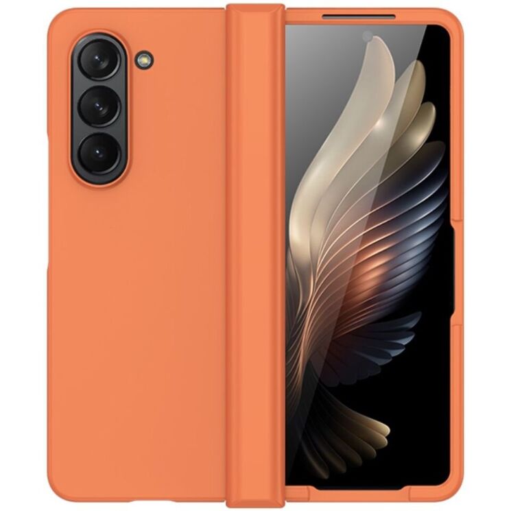 Пластиковый чехол Deexe Hinge Case для Samsung Galaxy Fold 6 - Orange: фото 1 из 9