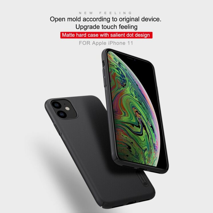 Пластиковий чохол NILLKIN Frosted Shield для Apple iPhone 11 - Black: фото 7 з 18