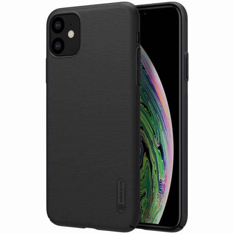 Пластиковий чохол NILLKIN Frosted Shield для Apple iPhone 11 - Black: фото 1 з 18