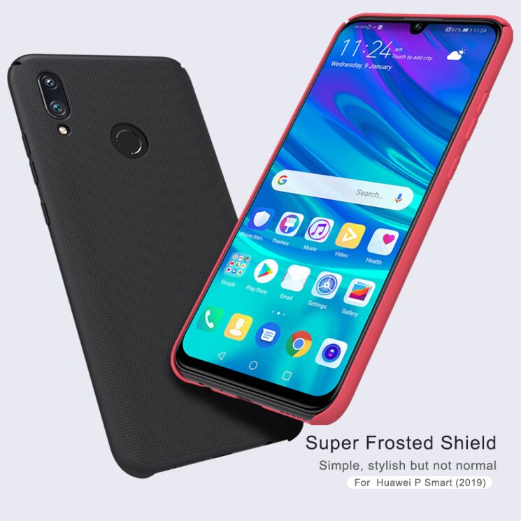 Пластиковий чохол NILLKIN Frosted Shield для Huawei P Smart (2019) - Black: фото 6 з 19