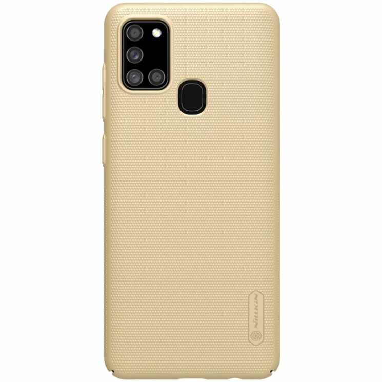 Пластиковий чохол NILLKIN Frosted Shield для Samsung Galaxy A21s (A217) - Gold: фото 1 з 17