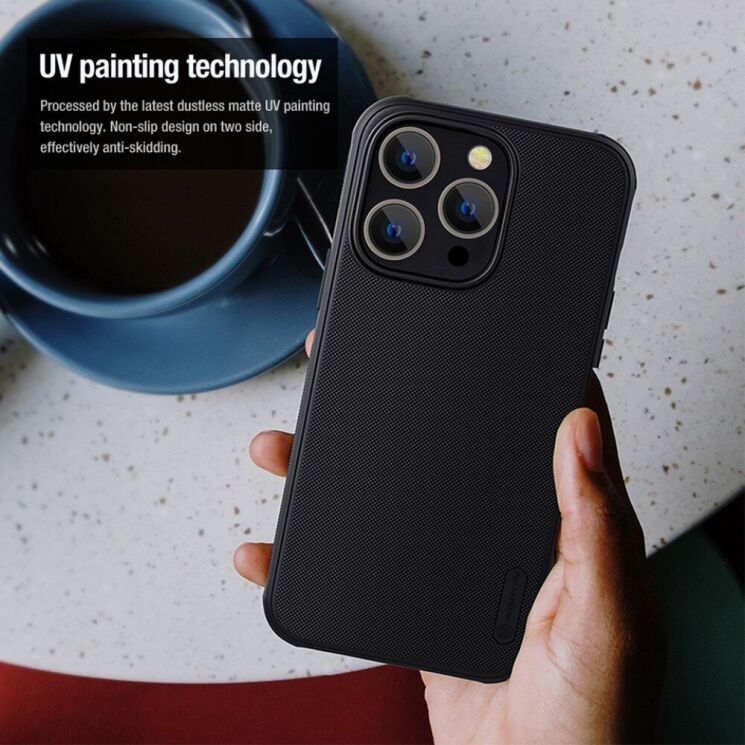 Пластиковий чохол NILLKIN Frosted Shield Pro Magnetic для Apple iPhone 14 Pro Max - Black: фото 14 з 17