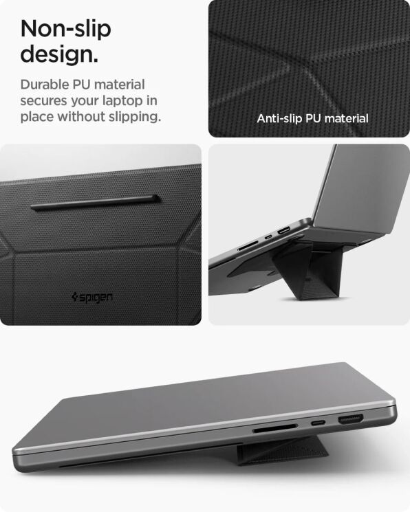 Підставка для ноутбуку Spigen Slim Fold Laptop Stand LD201-S3 (AMP10403) - Black: фото 14 з 16