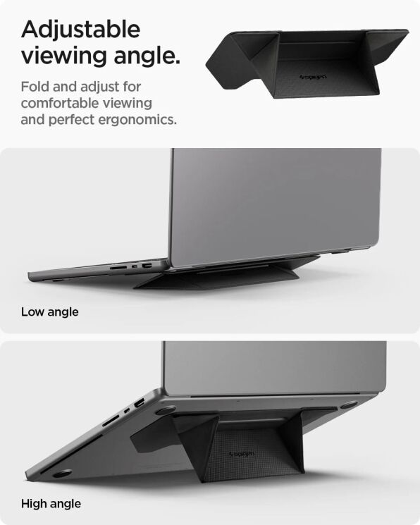 Підставка для ноутбуку Spigen Slim Fold Laptop Stand LD201-S3 (AMP10403) - Black: фото 13 з 16