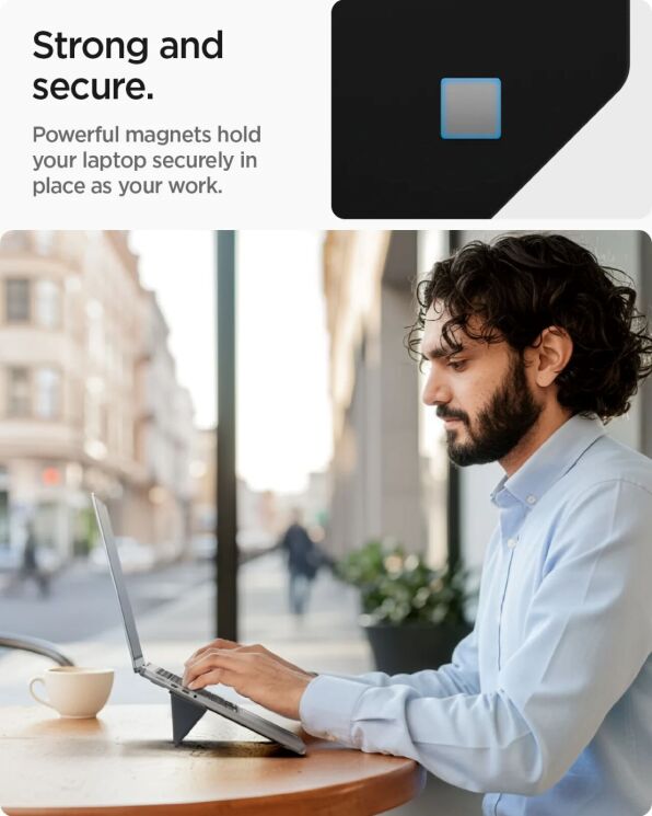 Підставка для ноутбуку Spigen Slim Fold Laptop Stand LD201-S3 (AMP10403) - Black: фото 15 з 16