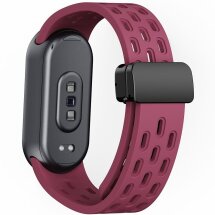 Ремешок Deexe Astra Strap для Xiaomi Mi Smart Band 8 / 9 - Wine Red: фото 1 из 9