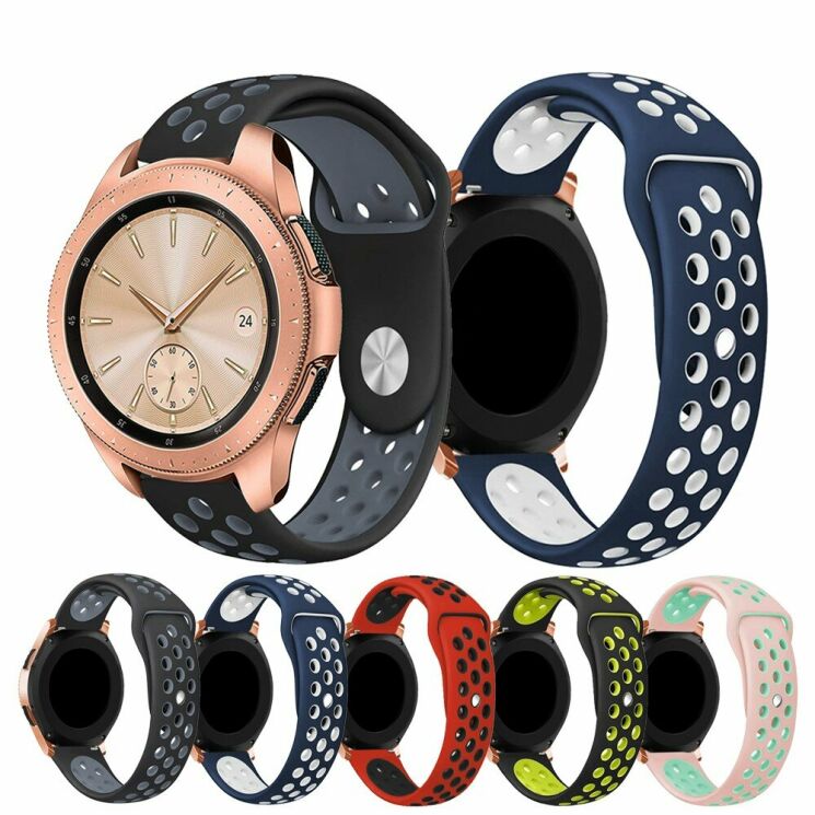 Ремешок Deexe Dot Color для Samsung Galaxy Watch 42mm / Watch 3 41mm - Black / Dark Grey: фото 3 из 3