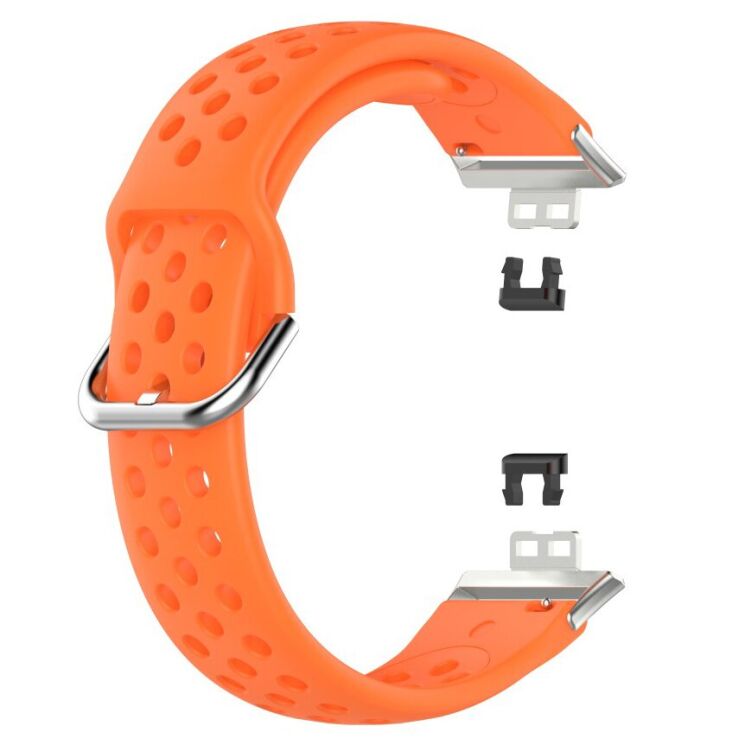 Ремешок Deexe Dot Style для Huawei Watch Fit - Orange: фото 2 из 5
