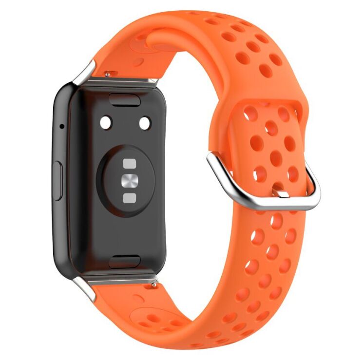 Ремешок Deexe Dot Style для Huawei Watch Fit - Orange: фото 3 из 5