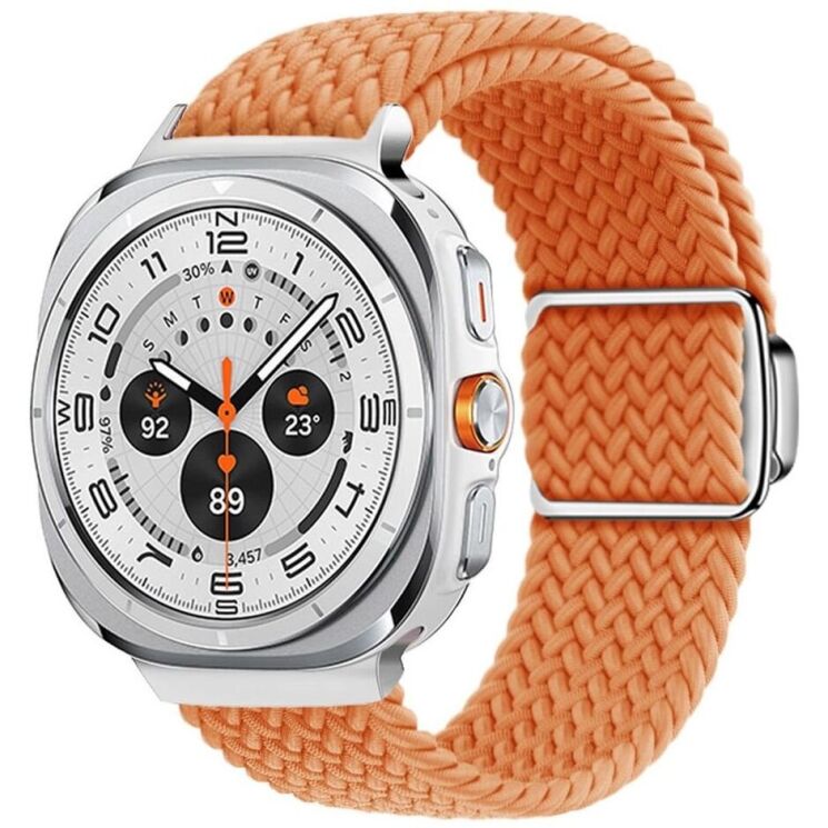 Ремінець Deexe Knitted Strap для Samsung Galaxy Watch Ultra (47mm) - Orange: фото 2 з 5