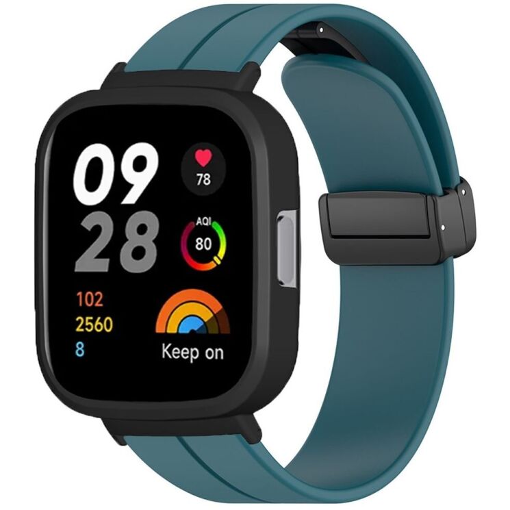Ремінець Deexe Magnetic Braselet для Xiaomi Redmi Watch 3 - Rock Cyan: фото 2 з 3