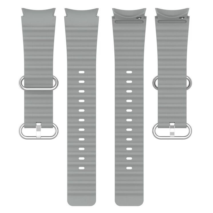 Ремінець Deexe Ocean Strap для Samsung Galaxy Watch 4 / 5 / 6 / 7 / FE (40mm) - Grey: фото 4 з 7
