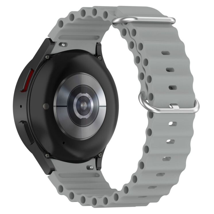 Ремінець Deexe Ocean Strap для Samsung Galaxy Watch 4 / 5 / 6 / 7 / FE (40mm) - Grey: фото 1 з 7