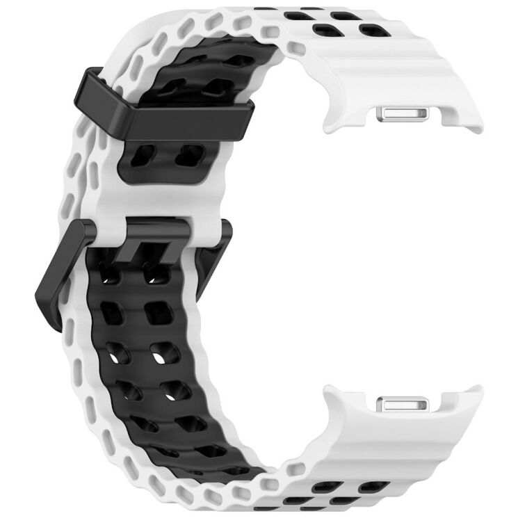 Ремешок Deexe Ocean Strap для Samsung Galaxy Watch 8 (40/44mm) / 8 Classic - White / Black (384117WB) Ремешок Deexe Ocean Strap для Samsung Galaxy Watch 8 (40/44mm) / 8 Classic - White / Black: фото 3 из 6