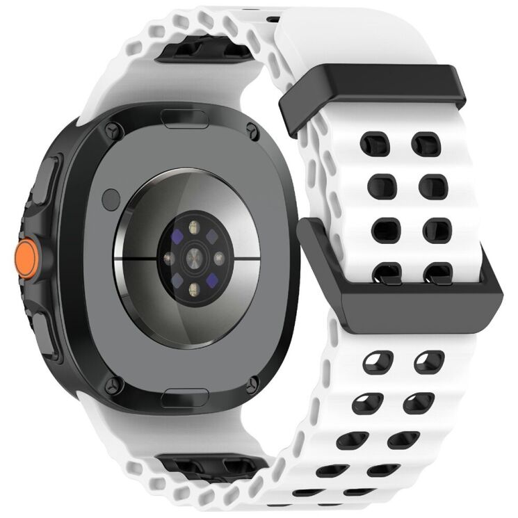 Ремешок Deexe Ocean Strap для Samsung Galaxy Watch 8 (40/44mm) / 8 Classic - White / Black (384117WB) Ремешок Deexe Ocean Strap для Samsung Galaxy Watch 8 (40/44mm) / 8 Classic - White / Black: фото 1 из 6