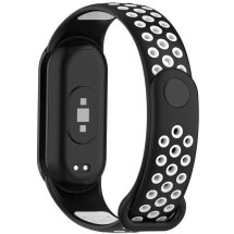 Ремешок Deexe Dual Color для Xiaomi Mi Smart Band 8 / 9 - Black / White: фото 1 из 7