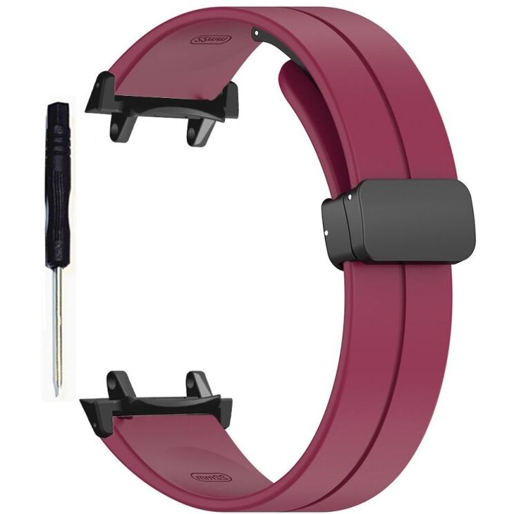Ремінець Deexe Soft Line для Xiaomi Amazfit T-ReX 3 - Wine Red: фото 1 з 3