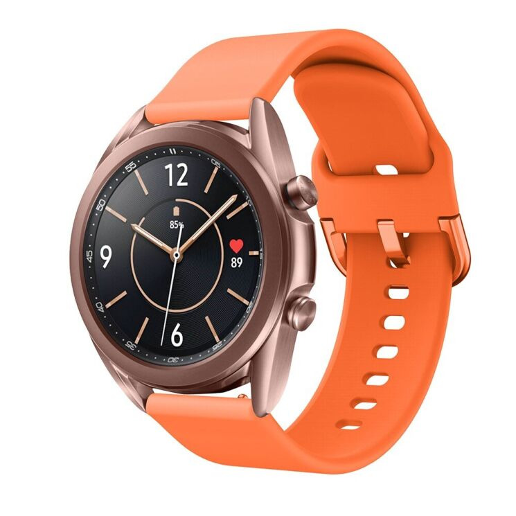 Ремешок Deexe Soft Silicone для&nbsp; Samsung Galaxy Watch 3 (41mm) - Orange: фото 4 из 4