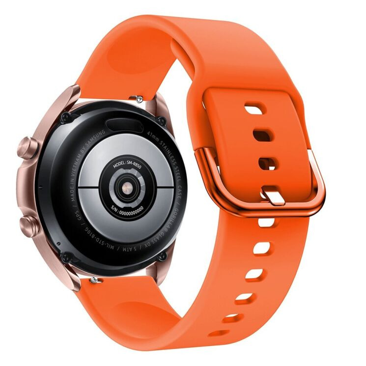 Ремешок Deexe Soft Silicone для&nbsp; Samsung Galaxy Watch 3 (41mm) - Orange: фото 1 из 4