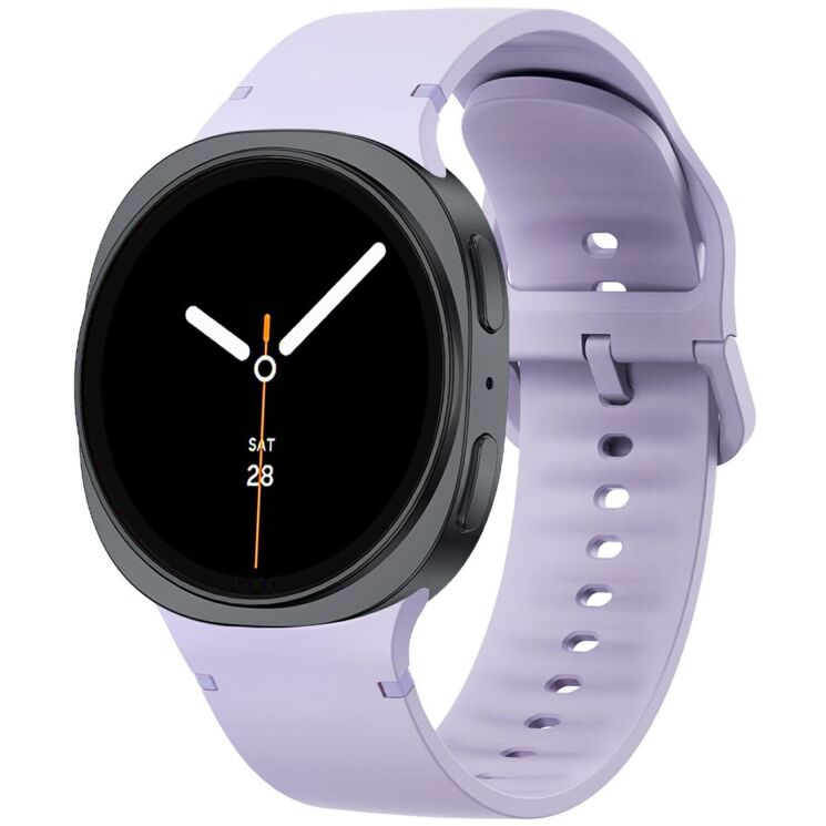 Ремінець Deexe Soft Silicone для Samsung Galaxy Watch 8 (40/44mm) / 8 Classic - Purple: фото 2 з 6