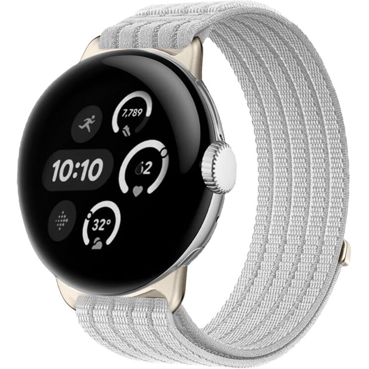 Ремешок Deexe Soft Weave для Google Pixel Watch 4 / 3 / 2 / 1 (41mm) - Grey: фото 2 из 5