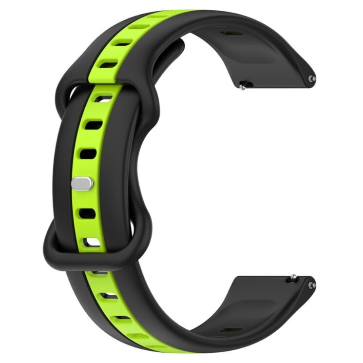 Ремінець Deexe Sport Strap для годинників з шириною кріплення 20мм - Black / Lime: фото 3 з 5