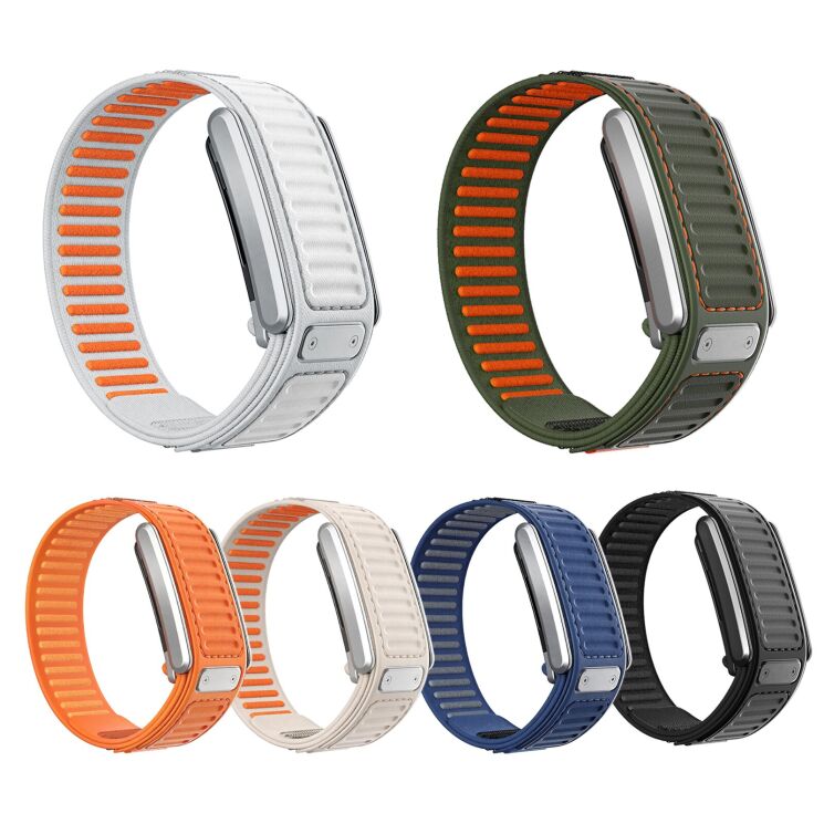 Ремешок для часов Deexe Matrix Weave для WHOOP 5.0 - Army Green / Orange (403112GO) Ремешок для часов Deexe Matrix Weave для WHOOP 5.0 - Army Green / Orange: фото 6 из 6