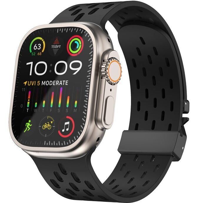 Ремешок KALEBOL Astra Strap для Apple Watch 46 / 45 / 44 / SE 44 / 42 (Series 1-3) / Ultra / Ultra 2 - Black: фото 3 из 9
